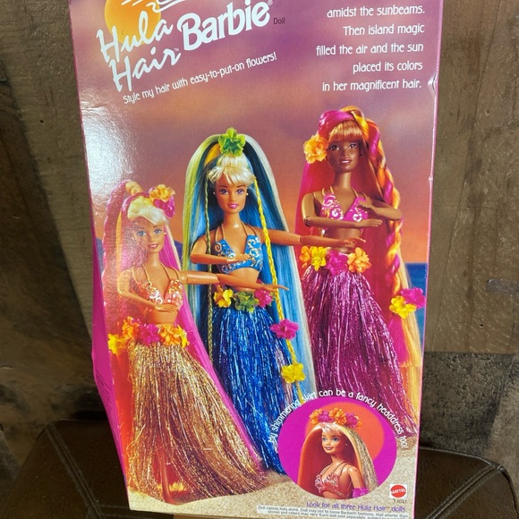 Vintage 1996 Mattel #17047 Hula Hair Barbie Doll NRFB Articulated Fashion Doll - Picture 8 of 15